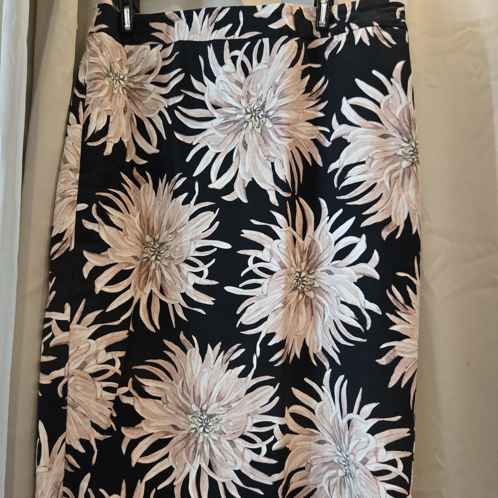 Floral Blue and Cream Women's Skirt